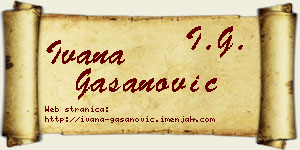 Ivana Gašanović vizit kartica